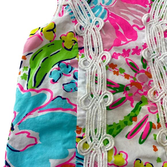 Lilly Pulitzer Dress Sheath Knee Girls 2T Floral Sleeveless Preppy Colorful - Picture 3 of 8